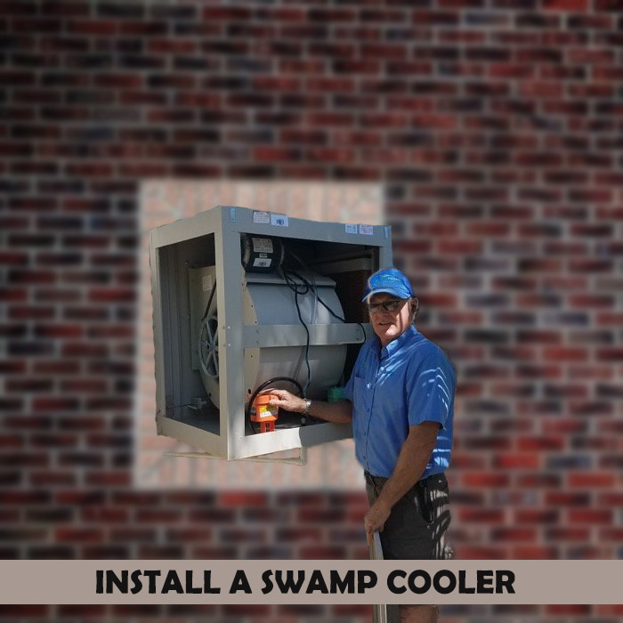 Swamp Cooler Installation In The Wall And The Roof