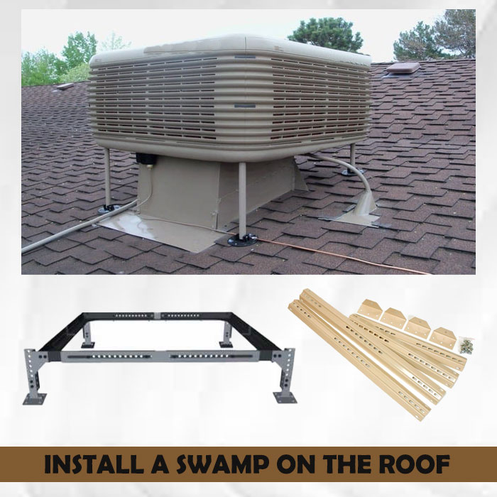 Installing a swamp cooler on the roof