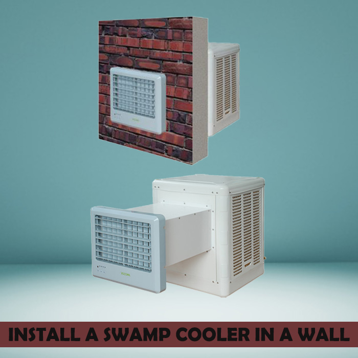How to install a swamp cooler in a wall